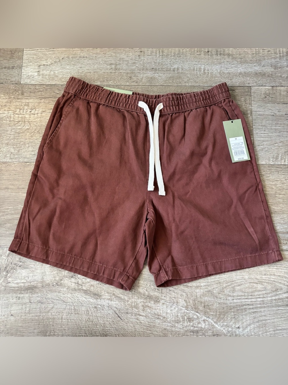 Goodfellow & Co Men’s Pull-on Elastic Waist 7” Inseam Shorts Brown size Medium